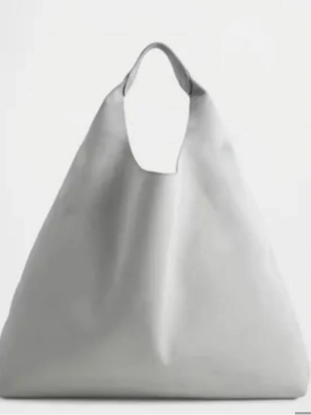 Gap Minimalist Gray Leather Hobo Bag -